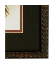 Black frame with double matboard
