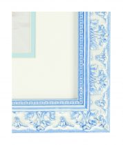 Blue carved frame with double matboard