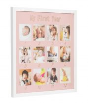 baby frame pink my first year side