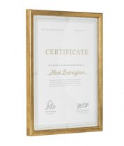 A4 gold classic quality frame side