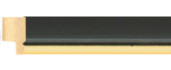 Λεπτή μαύρη κορνίζα με χρυσή ρίγα frame piece