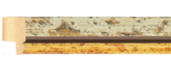 Λεπτή ασημί κορνίζα με χρυσή ρίγα frame piece