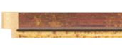 Λεπτή κόκκινη κορνίζα με χρυσή ρίγα frame piece