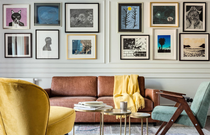 Hang in there! – How to frame and  hang your art properly in your home article cover image